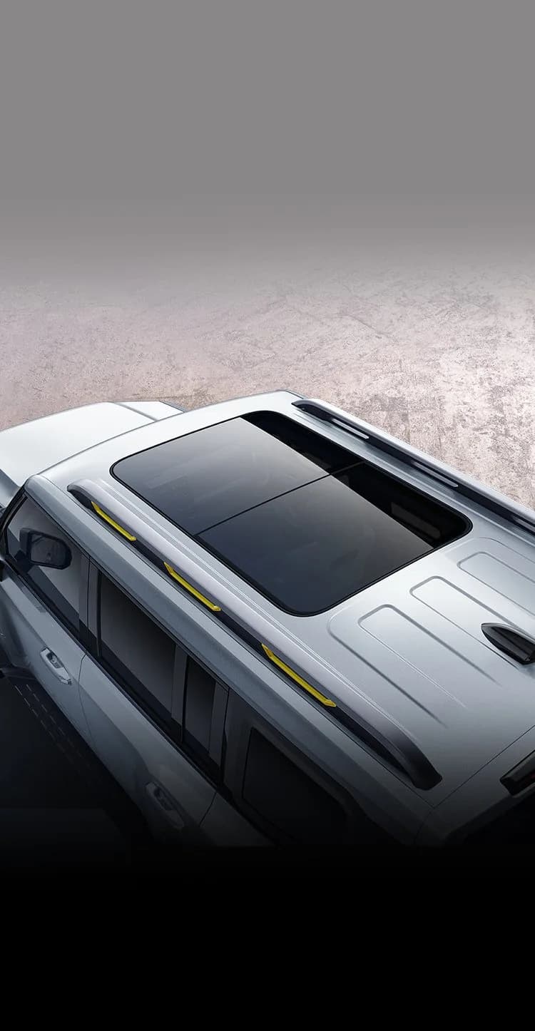 JETOUR T2 — Бүхээгийг гэрэлтүүлэх панорам дээвэр, ачаа тээх рейлтэй