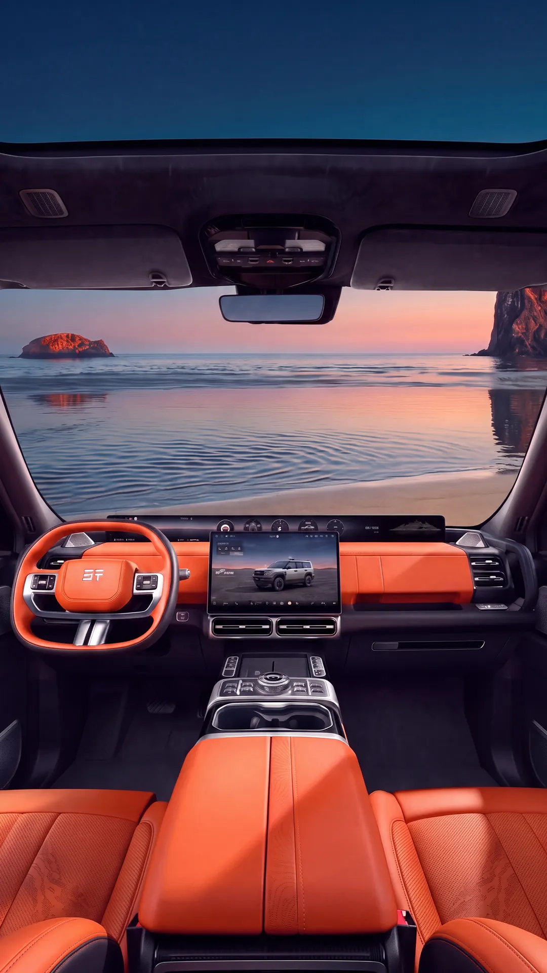 JETOUR G700 — Төв самбар — улбар шар