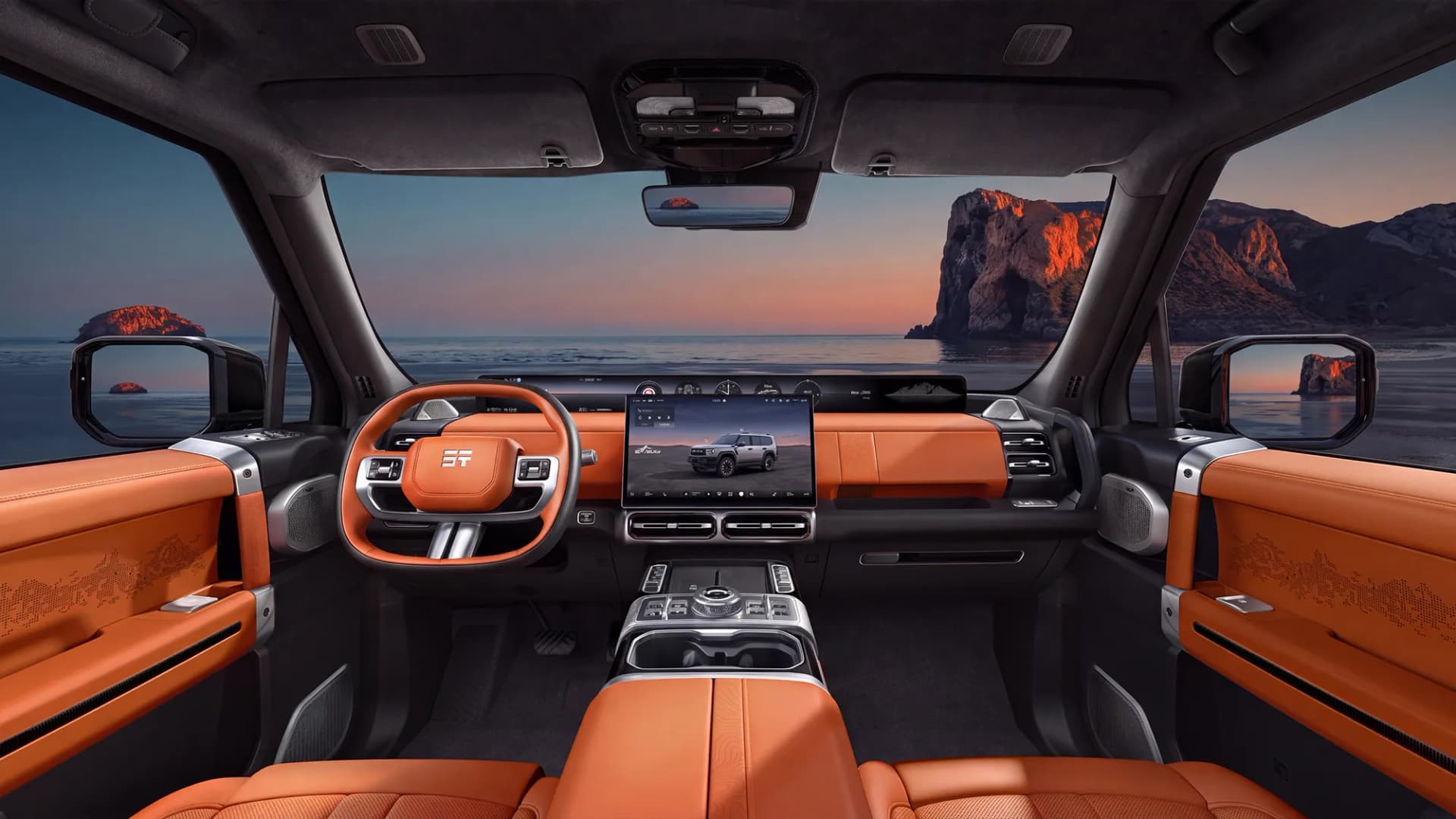 JETOUR G700 — Төв самбар — улбар шар