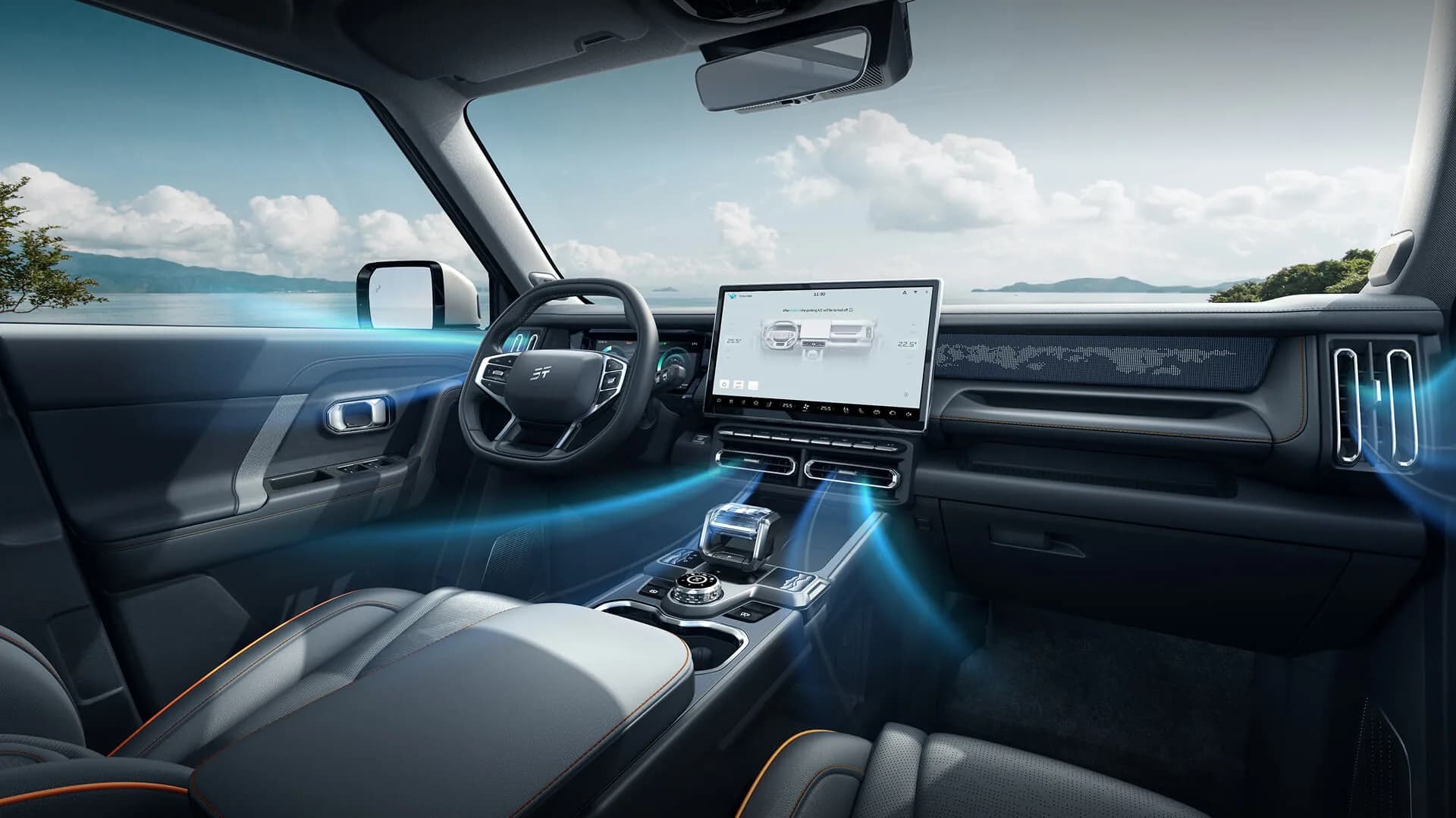 JETOUR T1 PHEV — бүхээгийн агааржуулалт