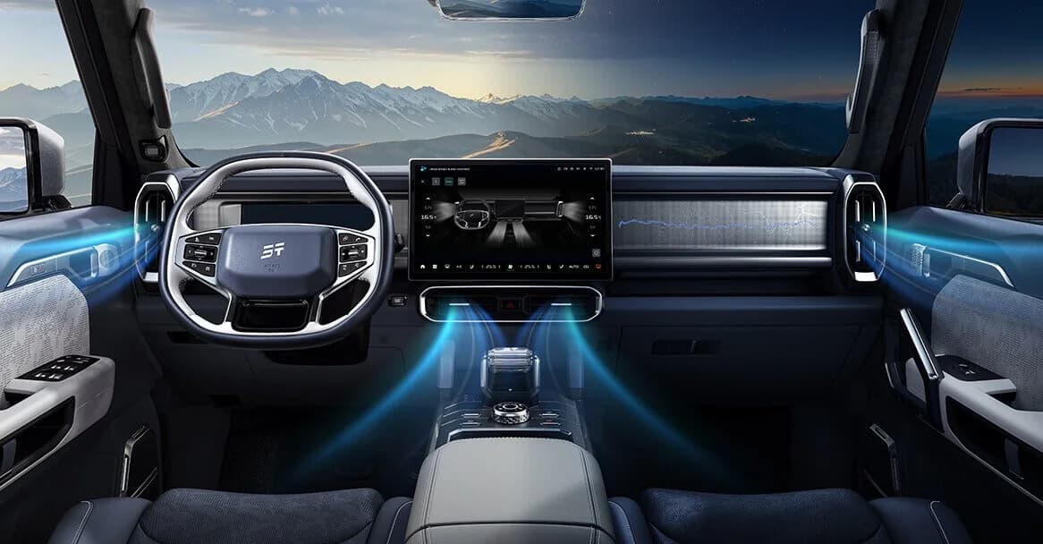 JETOUR T2 PHEV — салоны агаарын урсгал